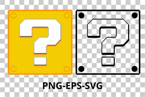 Super MARIO Bros Box Question Mark Vector SVG Png, 44% OFF