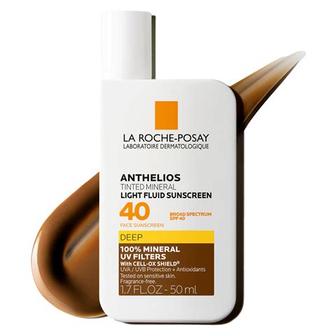 La Roche-Posay Anthelios Tinted Sunscreen SPF 40+, Broad Spectrum SPF ...