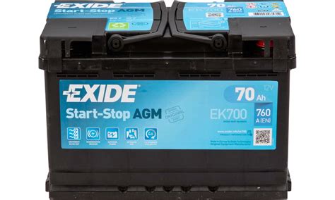Аккумулятор EXIDE START-STOP AGM EK700 (70 A/H), 760A R+ купить в ...