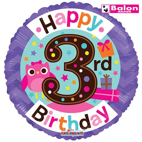 3rd birthday girl 18in