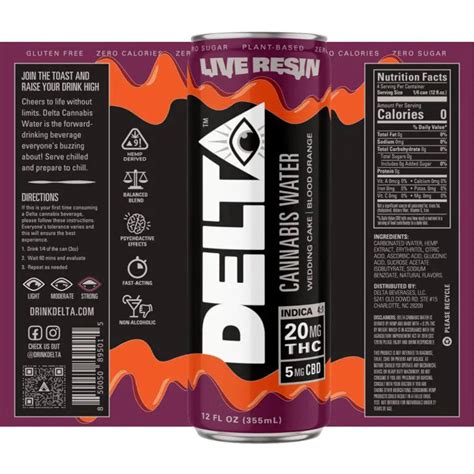 Shop CoastalHemp | DELTA Cannabis Water - Live Resin 20 mg – Coastal Hemp Co