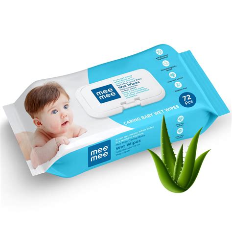 Buy Mee Mee Caring Baby Wet Wipes with Lid (Aloe Vera, 72 Wipes) Online ...