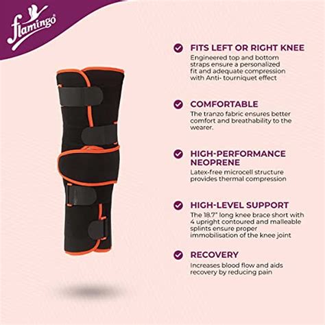 Buy FLAMINGO KNEE IMMOBILIZER BRACE-LONG FOR KNEE PAIN, COLOR-BEIGE ...