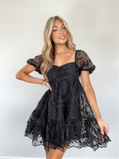Black Lace Babydoll Dress – Lane 201