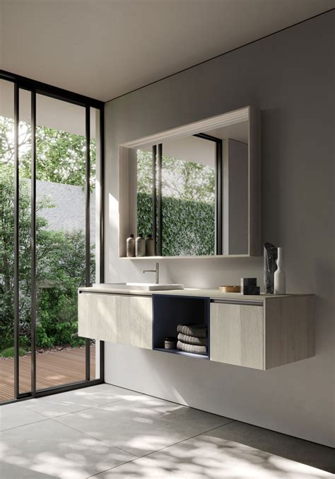 Nest rectangular framed mirror with integrated light - Mirrors, Rectangular mirrors - Ideagroup