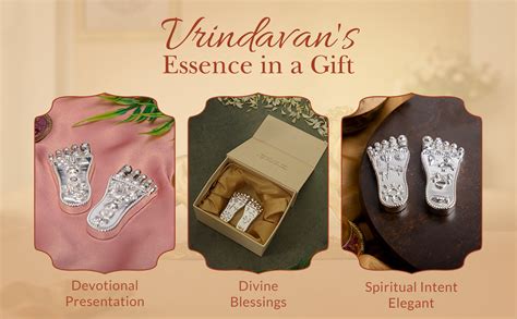 Shree Krishna's Charan Paduka (Lotus Feet) - Silver Plated (3 Inch)