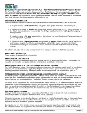 Fillable Online dgaplans INSTRUCTIONS FOR COMPLETING THE SUPPLEMENTAL ...