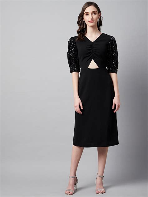 Buy Marie Claire V Neck Sheath Dress - Dresses for Women 21229696 | Myntra