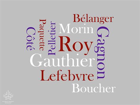 French-Canadian Names — The French-Canadian Genealogist