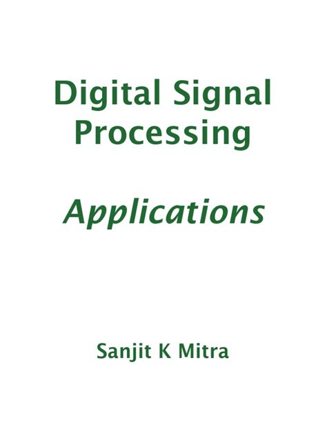 Digital Signal Processing Applications | PDF