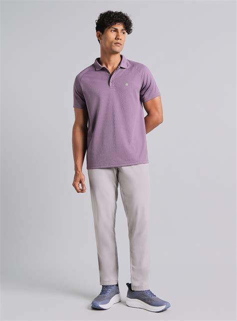 Buy Men's Purple High Energy Performance Polo T-shirt Online in India ...