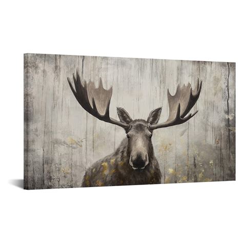 Amazon.com: Zlove Vintage Moose Pictures Wall Art Elmer Moose with Big ...