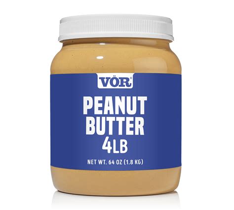 Vör Bulk Peanut Butter 4lb Jar – Bulk Unsweetened Peanut Butter for ...