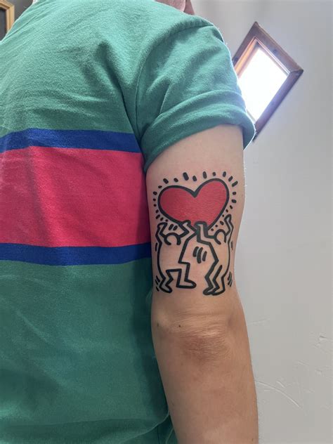 Keith Haring Heart Tattoo