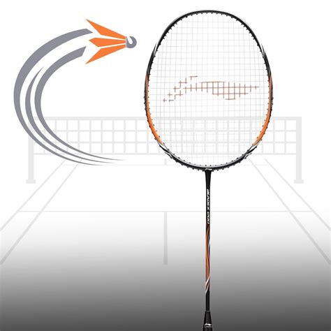 Li-Ning Bladex 200 R-Series Strung Badminton Racquet, Black/Orange (4U ...