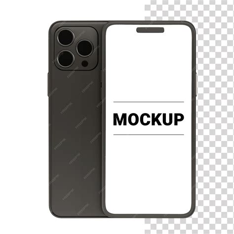 Premium PSD | Realistic front and back view black iphone mockup