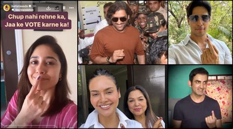 Sidharth Malhotra, Gautam Gambhir cast their vote in Delhi; MS Dhoni ...
