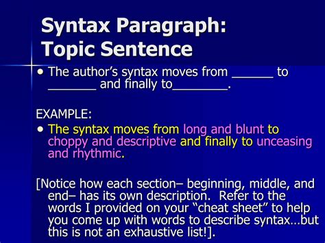 Image result for Syntax Paragraph Examples