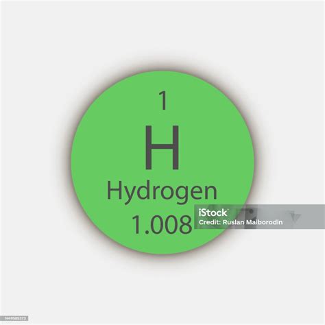 Hydrogen Symbol Chemical Element Of The Periodic Table Vector Illustration Stock Illustration ...