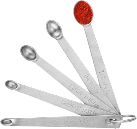 COMNICO 5PCS Mini Measuring Spoon Heavy Duty Stainless Steel Small ...