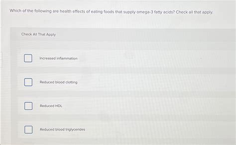 Solved Which of the following are health effects of eating | Chegg.com