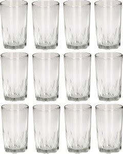 1st Time (Pack of 12) Transparent Water Glass, Set Of 12, 200 ML Glass ...