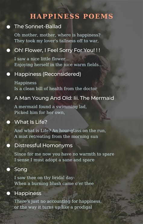 Happiness Poems - Best Poems For Happiness
