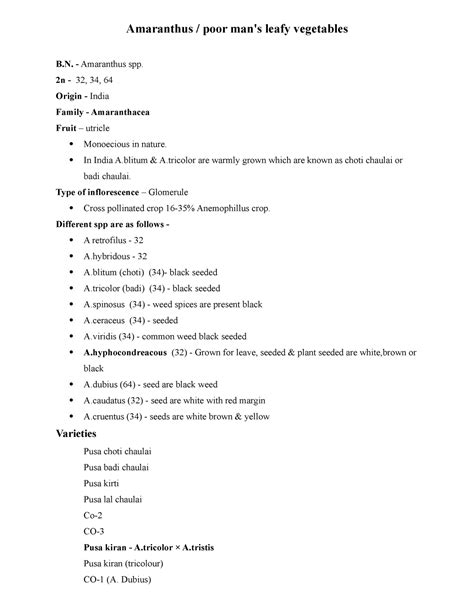 Leafy veg - Amaranthus / poor man's leafy vegetables B. - Amaranthus ...