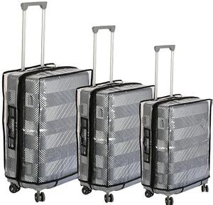 lisahub Transparent PVC Suitcase Cover / Trolley Bag Cover Transparent ...