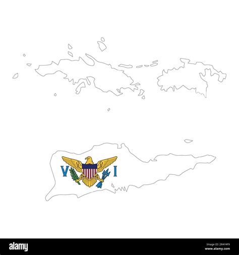 U.S. Virgin Islands United States territory vector illustration flag ...