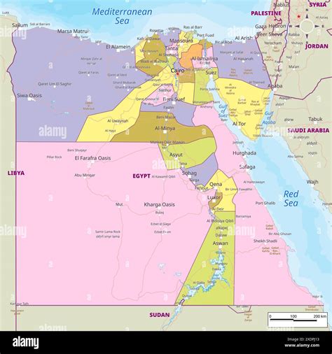 Political Map Of Egypt