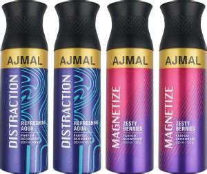 Ajmal 2 Distraction & 2 Magnetize Each Deodorant Spray - For Men ...