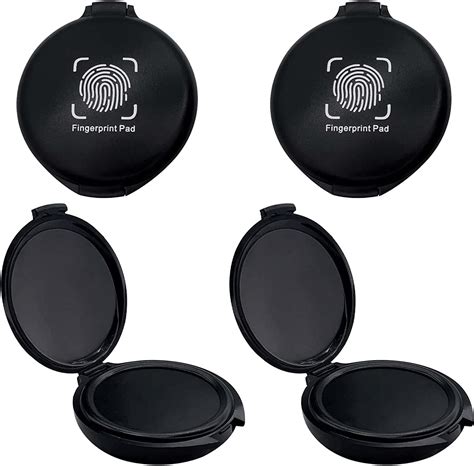 Black Ink Pad Fingerprint 2 Pack Stamp Fingerprint for Notary Supplies ...