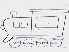 可爱小火车简笔画画法图片步骤_小小画家