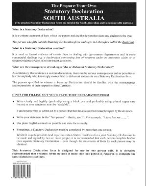 Image result for Statutory Declaration Form SA Example