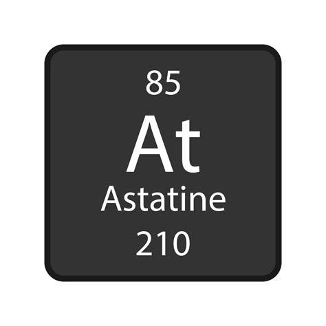 Astatine symbol. Chemical element of the periodic table. Vector illustration. 11223431 Vector ...