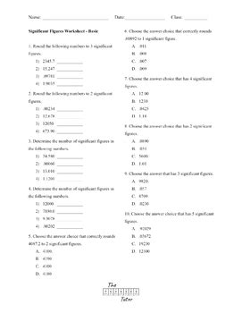 Image result for Significant Digit Practice Worksheet