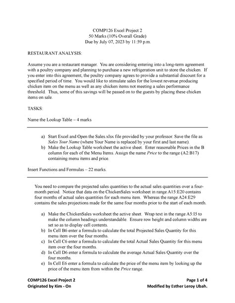 Image result for Excel Module 2 Project 1