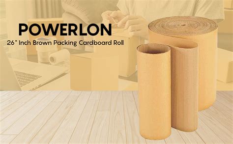 Powerlon® 26" Inch Brown Packing Cardboard Roll, Corrugated Paper ...