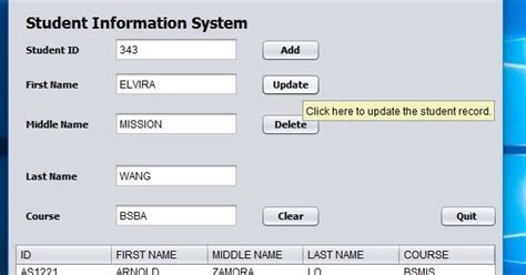 Image result for Student Information System Using ArrayList and GUI Java Netbeans