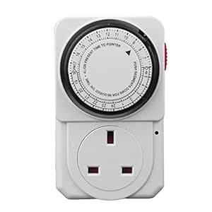 Onewy 24-Hour Electrical Program Timer Power Switch Energy Saver UK ...