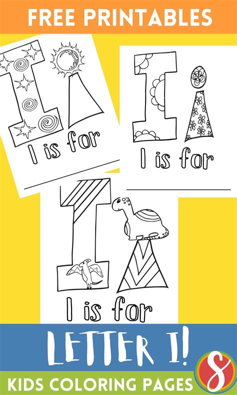 Free Letter I Coloring Pages — Stevie Doodles