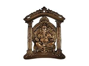 Buy JY Wall Hanging Ganesh with Frame Gun Metal Copper Color God Idol ...