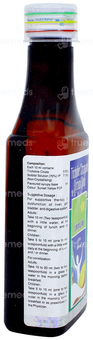 Tryliv Syrup 200 ML | Order Tryliv Syrup 200 ML Online at Truemeds