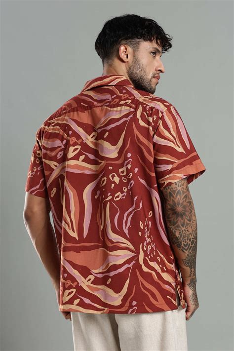 Tropical Print Cuban Collar Shirt – CLAZEP