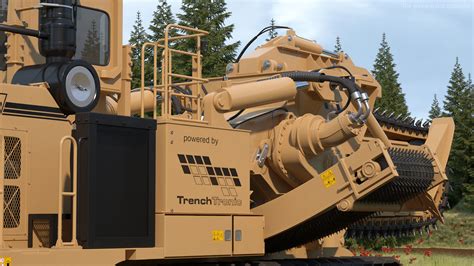3D Trencher Tesmec 1475 XL EVO New Rigged model | 3D Molier International