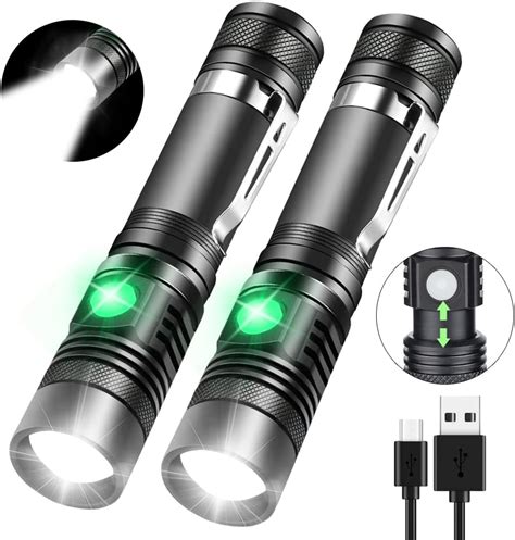 iToncs Rechargeable Flashlight, Pocket-Sized Torch with Super Bright ...