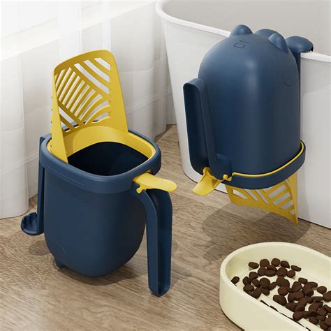 COM1950s 3-In-1 Cat Litter Scoop with Holder,Portable Waste Storage ...