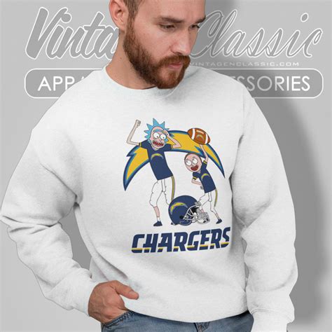 Rick And Morty Los Angeles Chargers Shirt - Vintagenclassic Tee