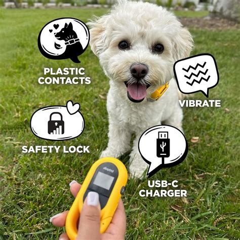 CUE Yellow – E-Collar for Dogs Training Collar with Remote – Training ...
